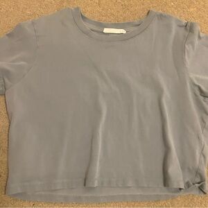 Cotton On Casual Light Blue Cropped T-Shirt